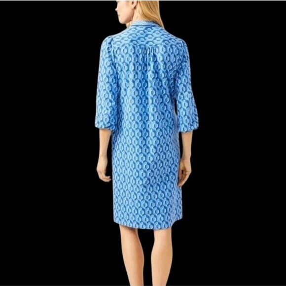 J. McLaughlin Emer Midi Dress Blue Size Medium New with Tag - Picture 2 of 7